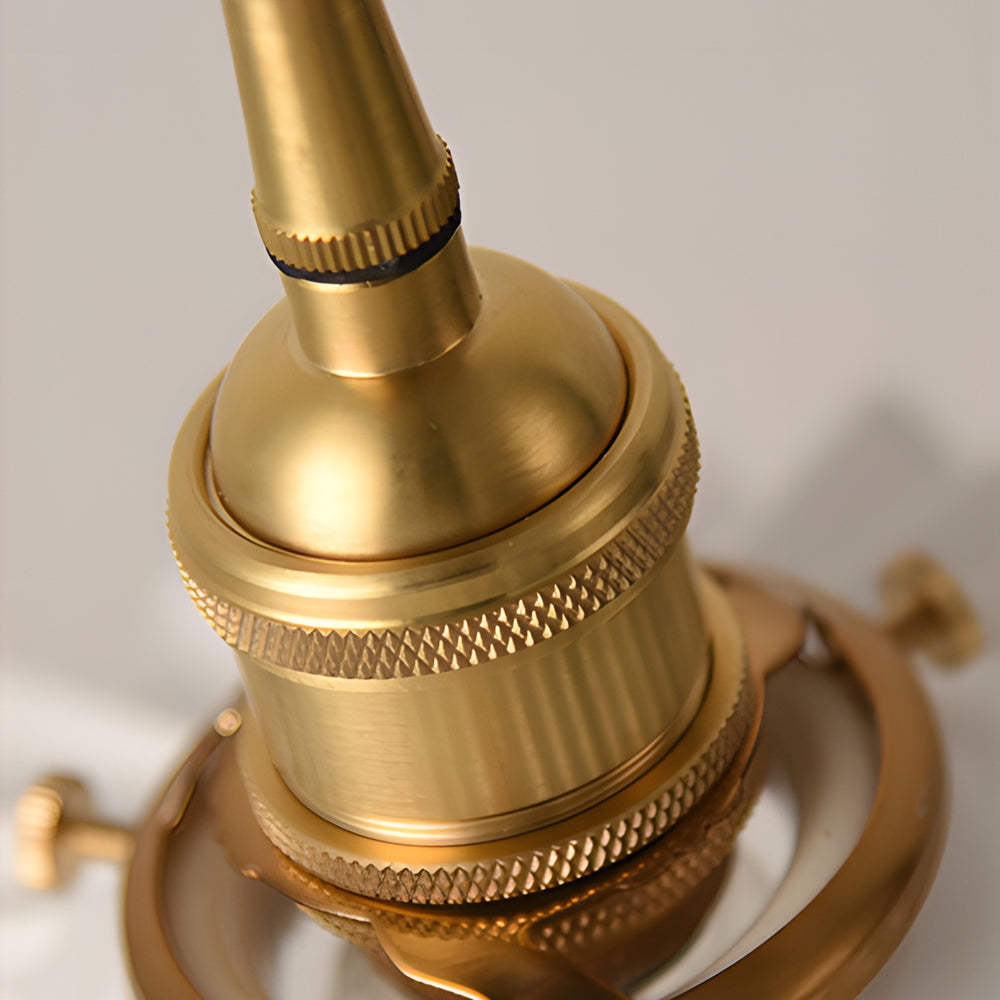 PleatCeramic - Vintage Hanglamp met Gevouwen Design en Messing Basis