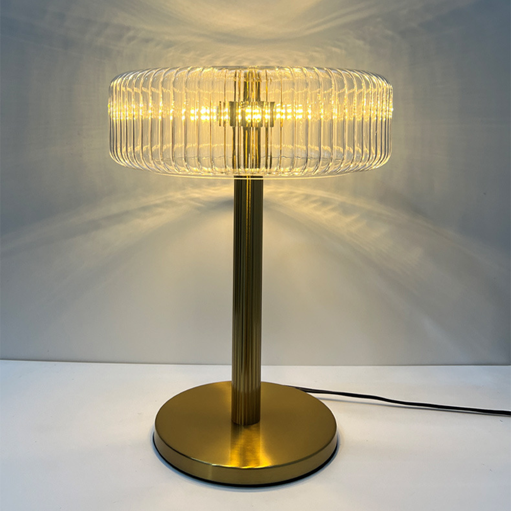 Modern Golden Glass Bedroom Table Lamp