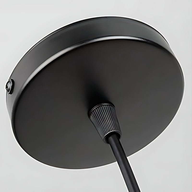 Lámpara colgante retro industrial LED pequeña jaula de hierro negra 1/3 luces