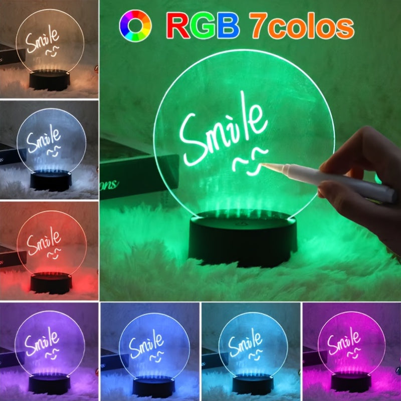 3DGlow - Lámpara nocturna LED con 16 cambios de color y alimentación por USB/pilas