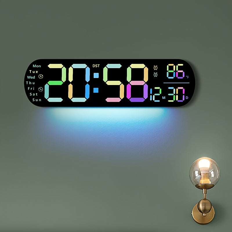 LumoView - Slimme LED Wandklok met Temperatuur en Kalender
