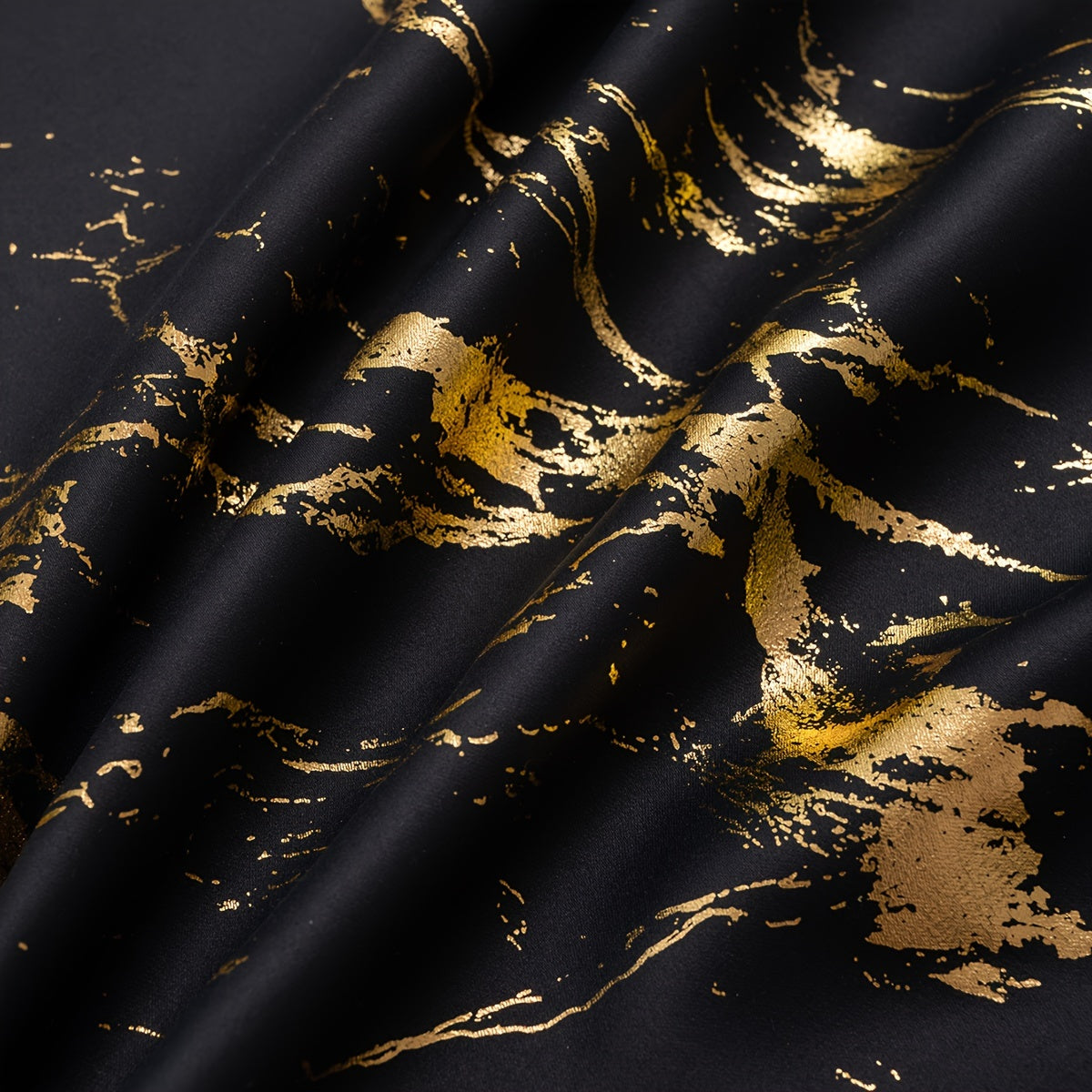 2 Pezzi Tende Oscuranti con Stampa in Marmo Bronzo - Tende per il Soggiorno e la Camera da Letto