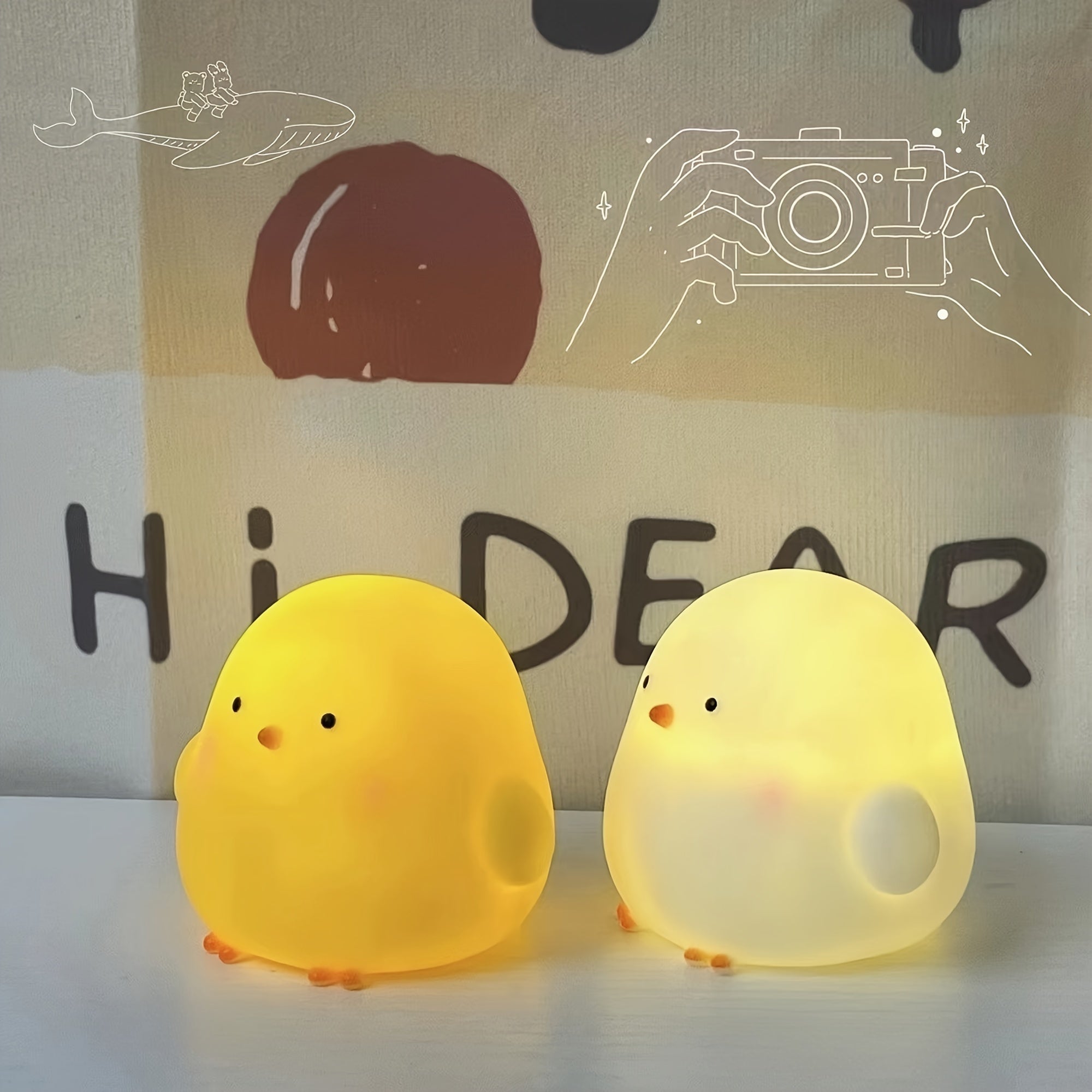 CharmingChicken - Lámpara nocturna suave a pilas