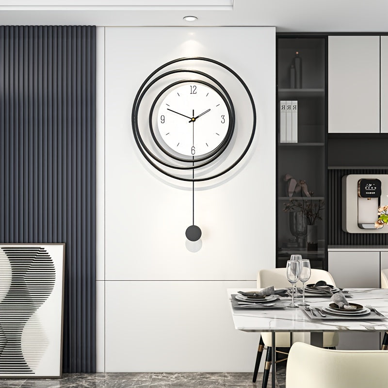Modern Minimalist Metal Wall Clock - 72 cm High and 45 cm Wide