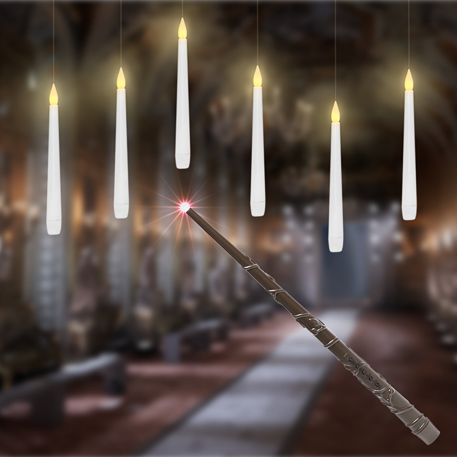 Set de 12 Velas LED Flotantes con Control Remoto – Alimentadas por Batería, Perfectas para Navidad, Halloween y Decoración del Hogar