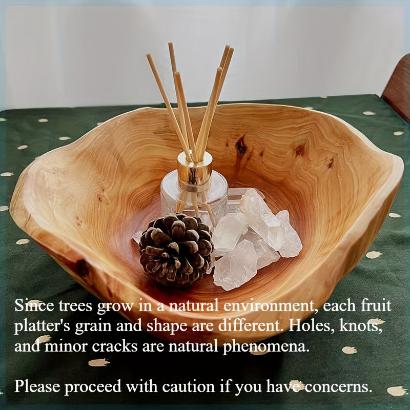 OctaWood-Fruitkom - Achthoekige Massief Houten Kom voor Thuis & Restaurant