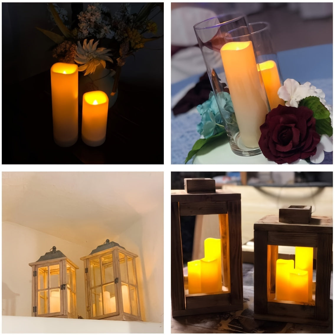 Set di 12 Candele LED Senza Fiamma con Telecomando
