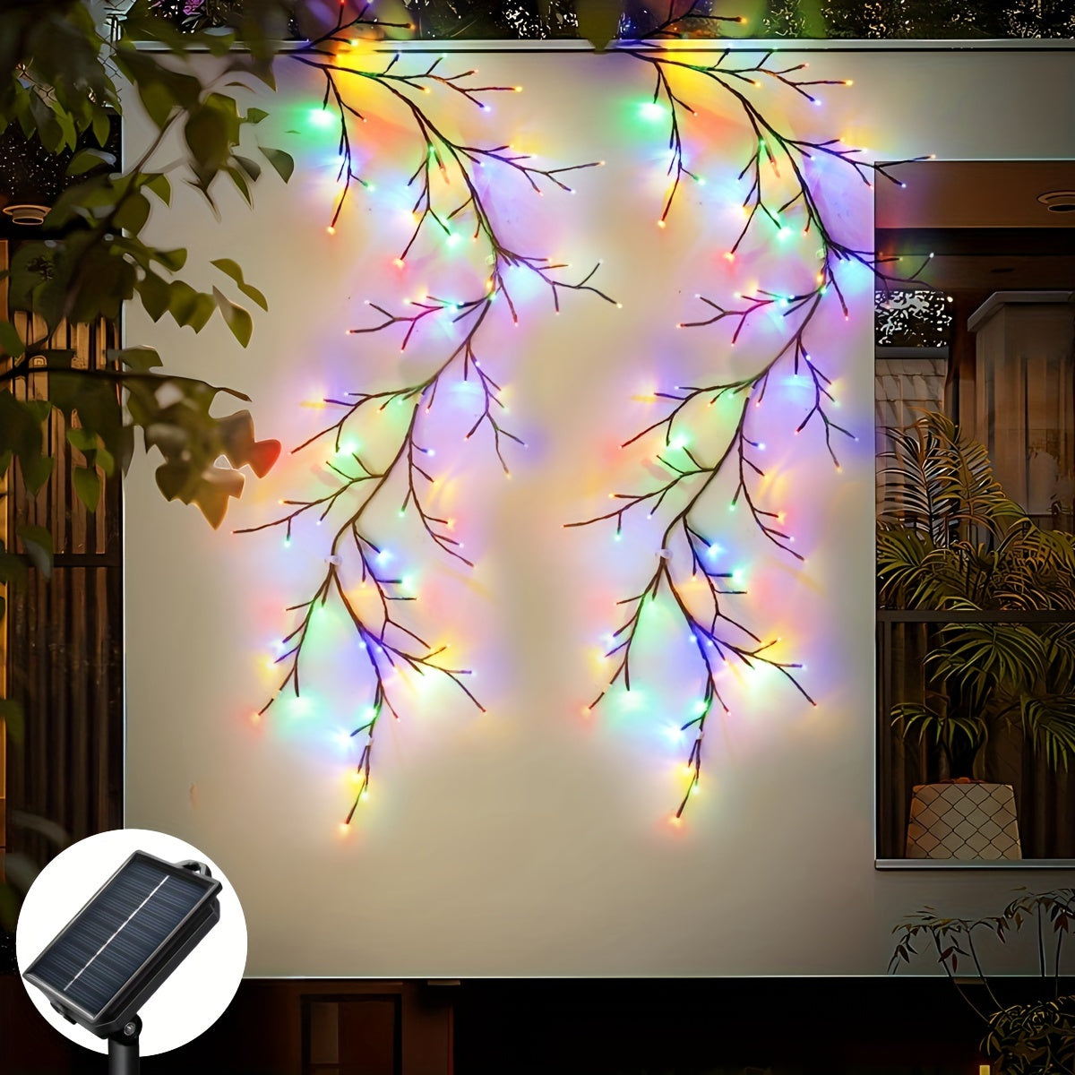 SolarWillow - 1.8m Flexible Solar String Light with Warm LED Lighting and 8 Modes