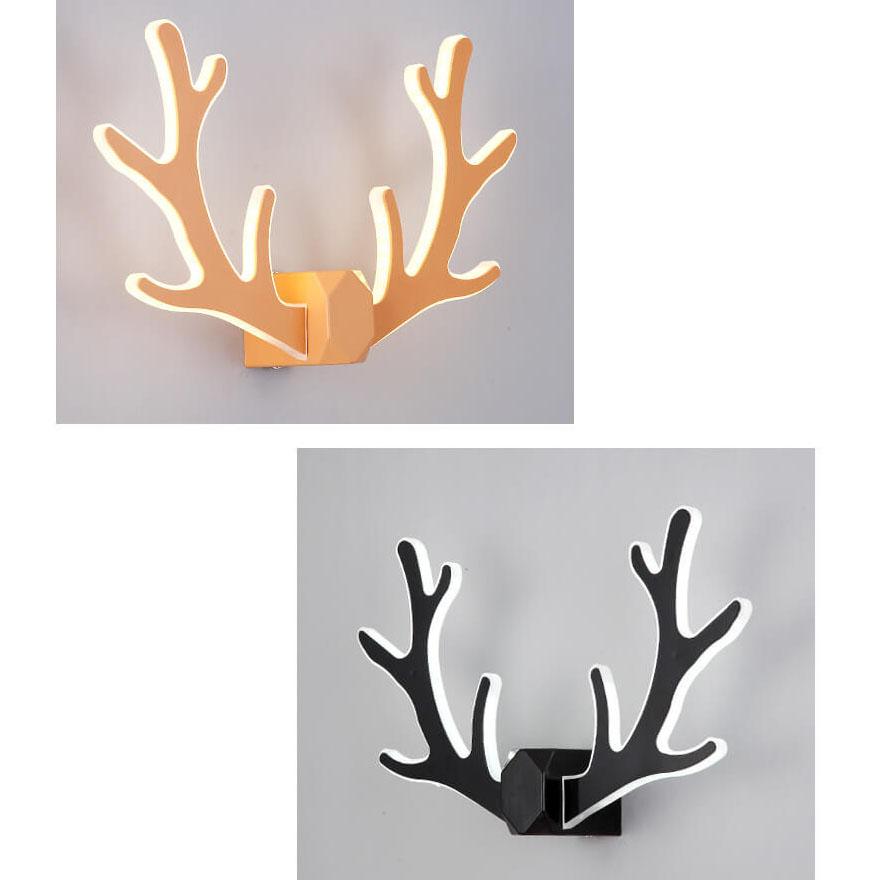 AntlerLux - Lampada da parete a forma di corna unica con illuminazione a LED