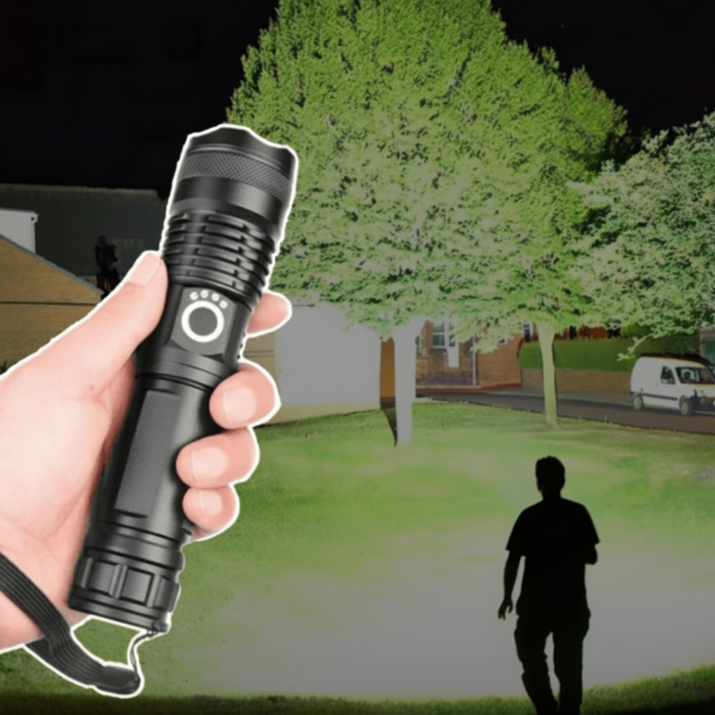 90,000 Lumens Super Bright Rechargeable LED Flashlight Waterproof 0