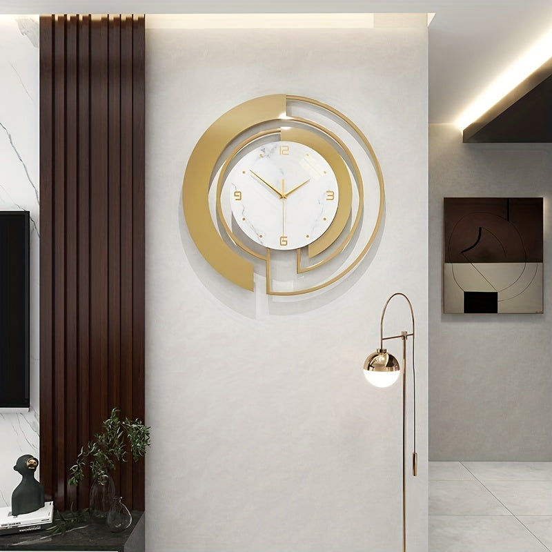 LuxuryTime - Reloj de Pared Metálico Moderno, 18 Pulgadas