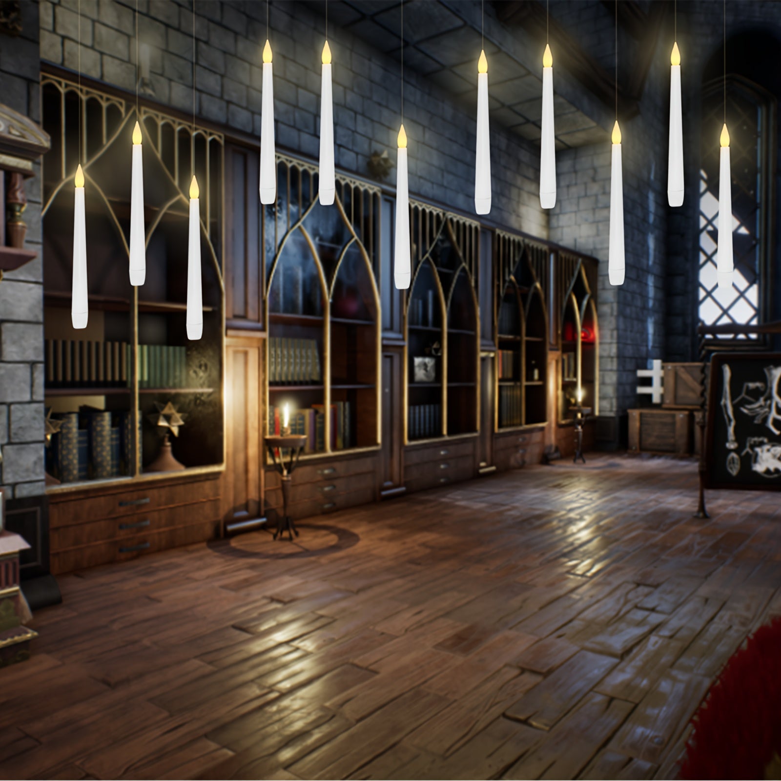 Set de 12 Velas LED Flotantes con Control Remoto – Alimentadas por Batería, Perfectas para Navidad, Halloween y Decoración del Hogar