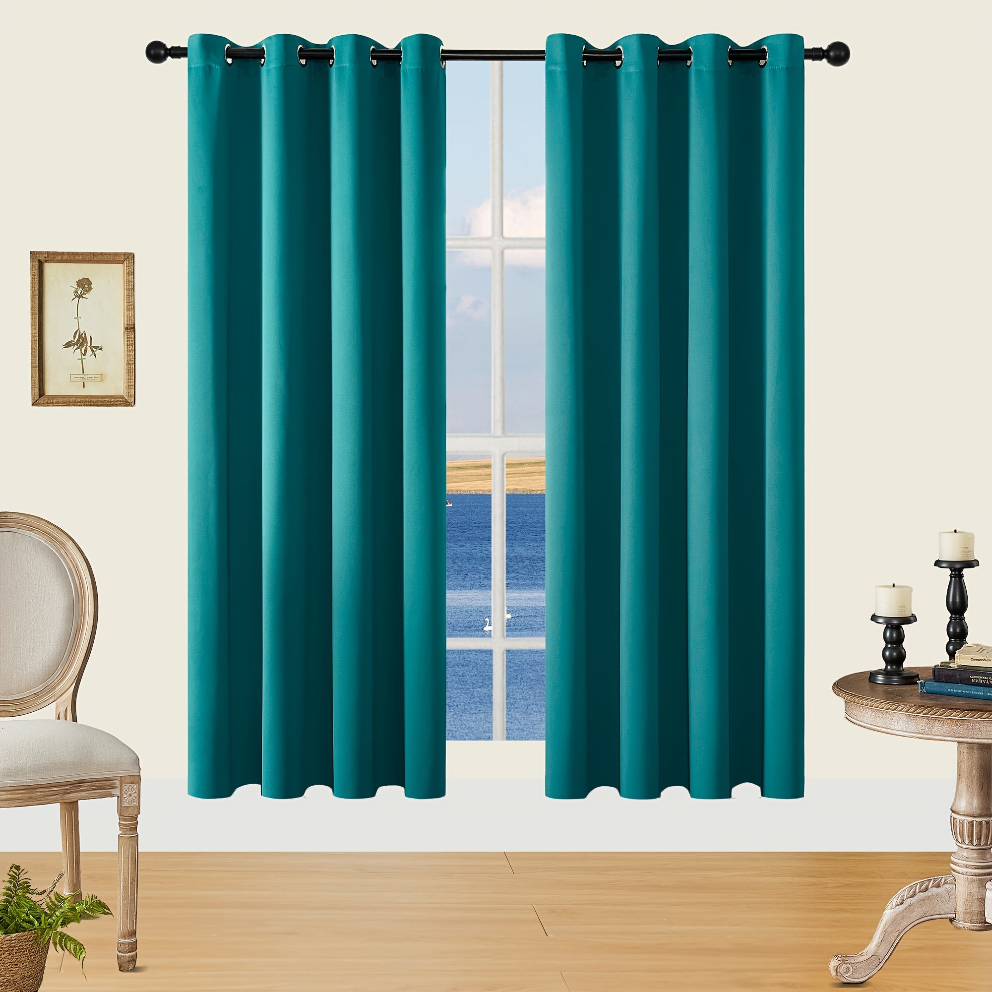 Tende Oscuranti - 2 Pezzi Tende Moderne in Poliestere con Isolamento Termico e Anelli