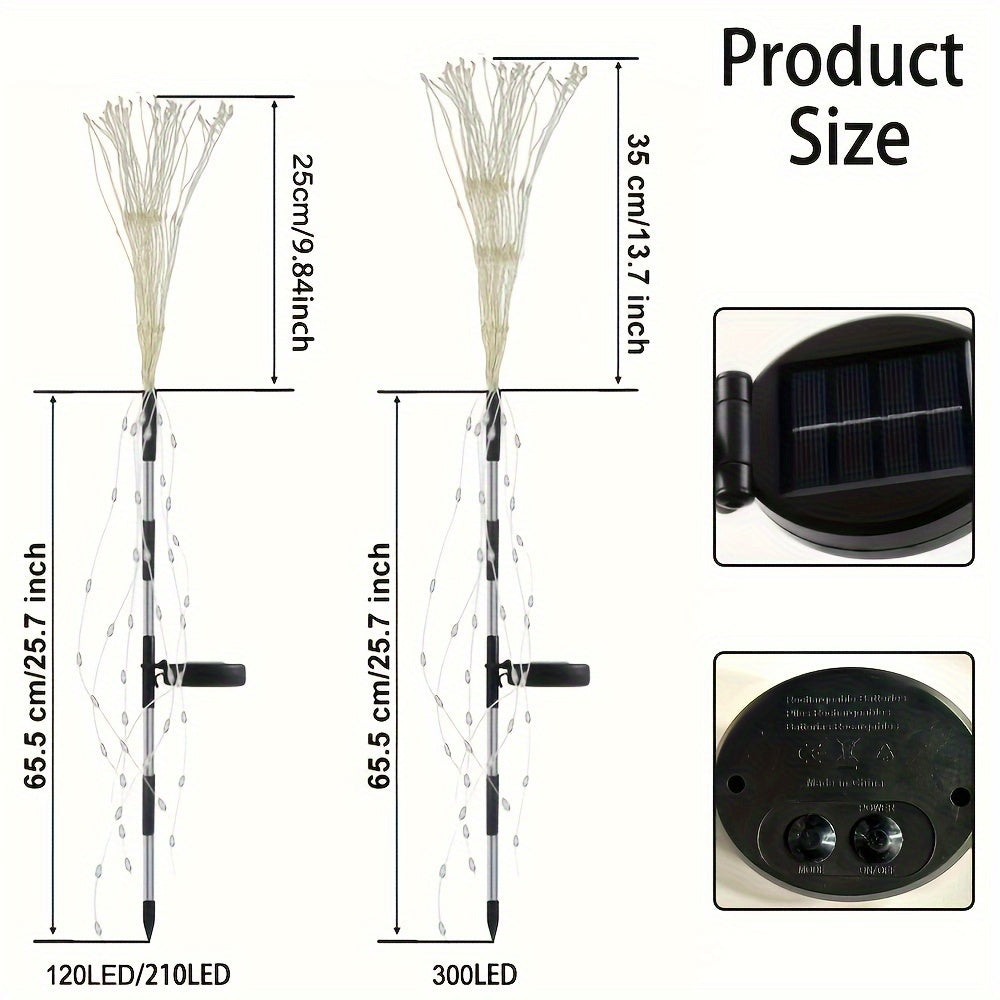 SolarBloom - Fireworks Solar Energy Garden Lamp with 8 Lighting Modes