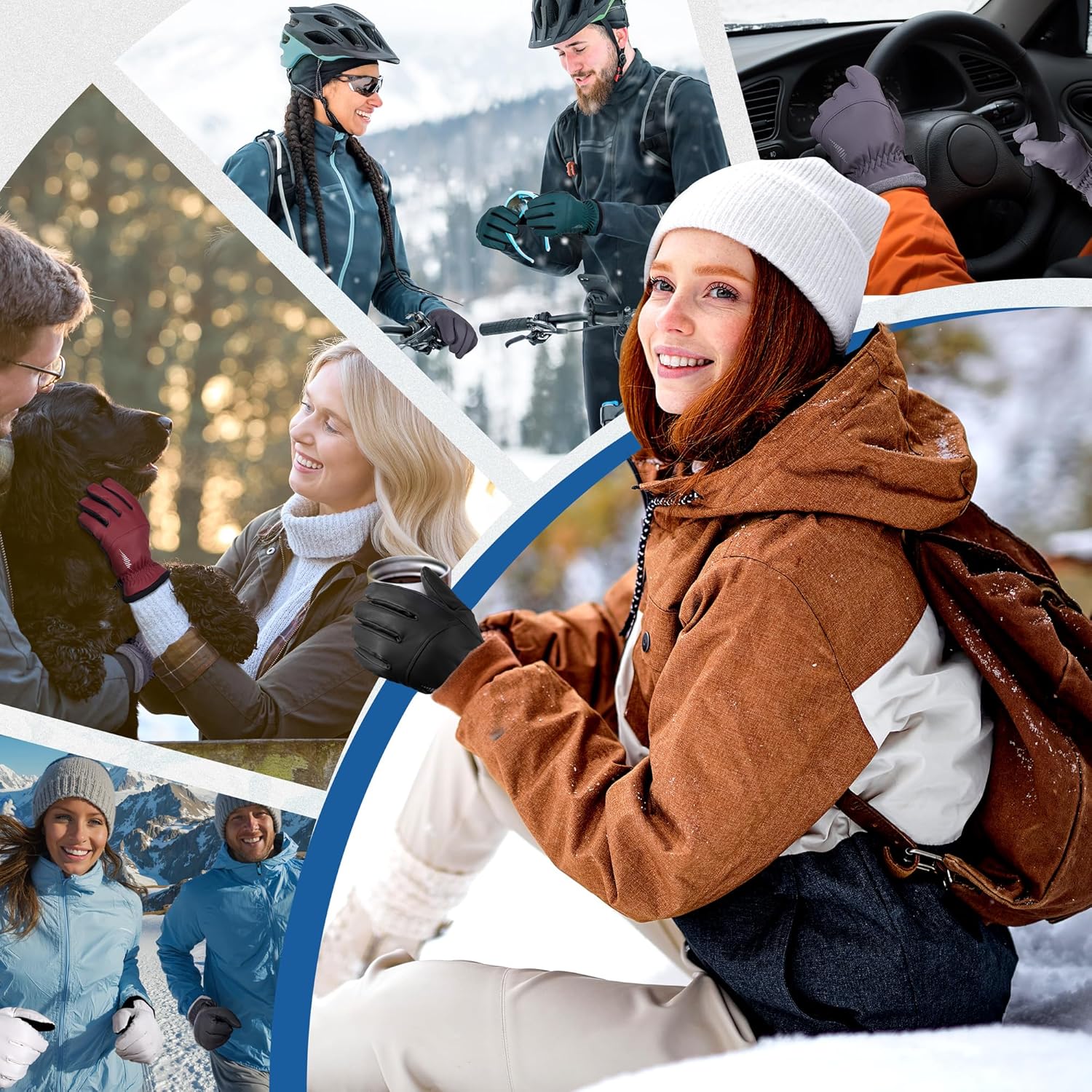 Waterdichte Winterhandschoenen Touchscreen Warm Winddicht