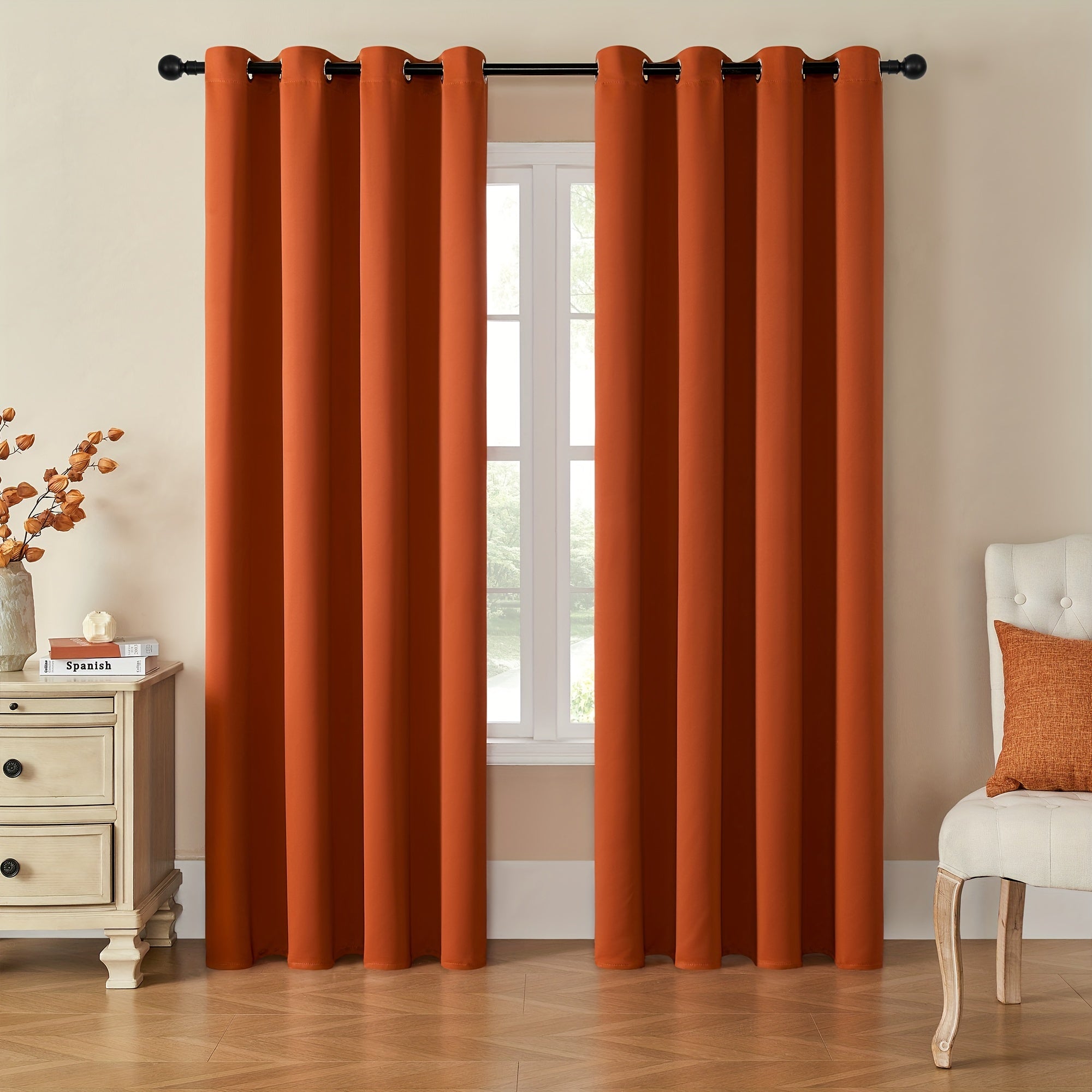 Tende Oscuranti - 2 Pezzi Tende Moderne in Poliestere con Isolamento Termico e Anelli