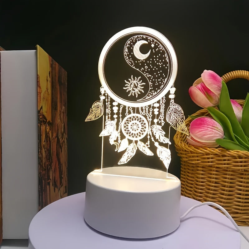 DreamLight - Lámpara de mesa LED atrapasueños 3D