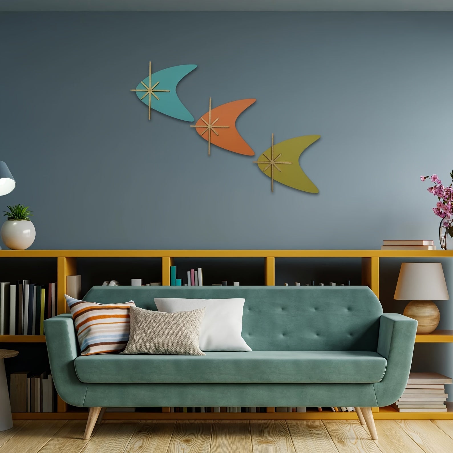 DecoSet - Art Deco Metalen Muursculpturen 3-delige Set