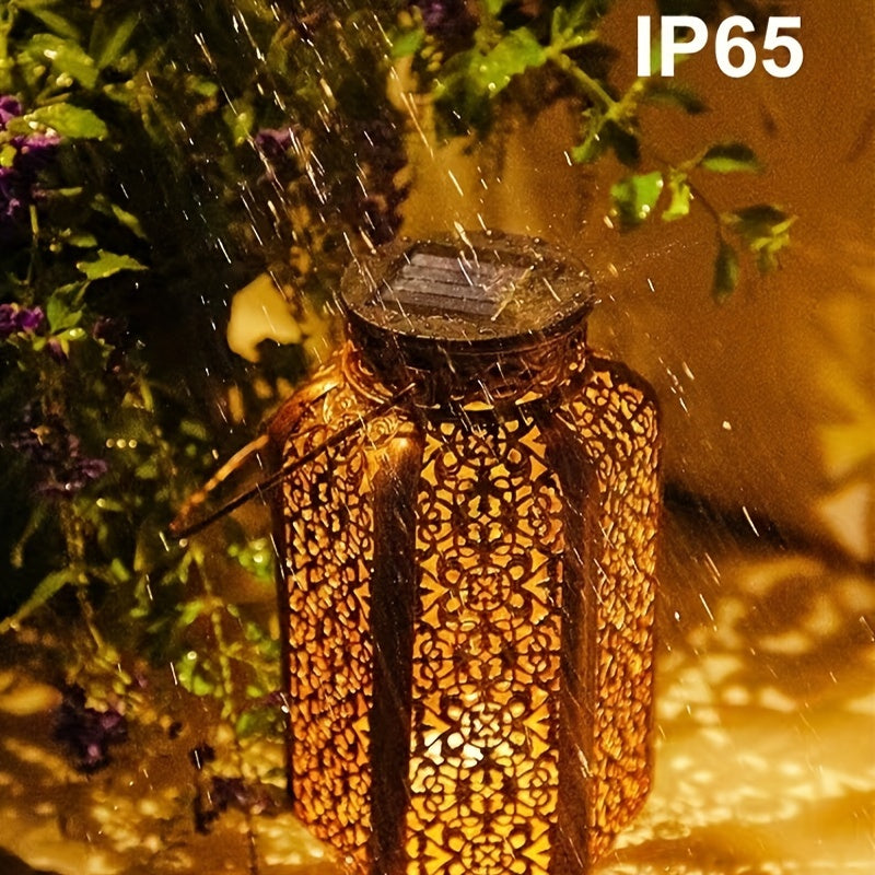 SolarLight - LED Hanging Garden Lantern, Hollow Design, Solar Energy