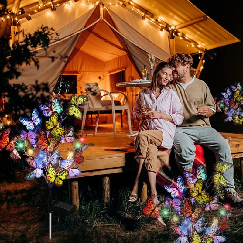 2 Pacchetti di Luci a Farfalla da Esterno Solari