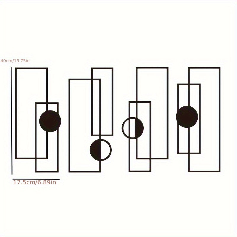 FashionLines - 4-delige Fashion-Thema Metalen Muurkunst