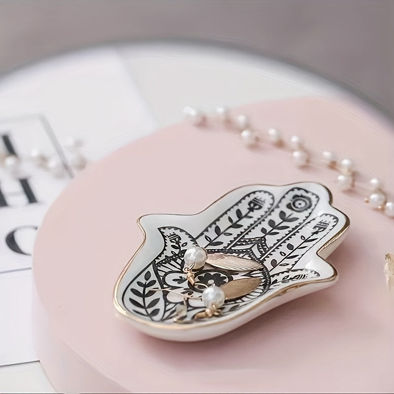 PalmTray - Vassoio Ovale in Ceramica per Gioielli