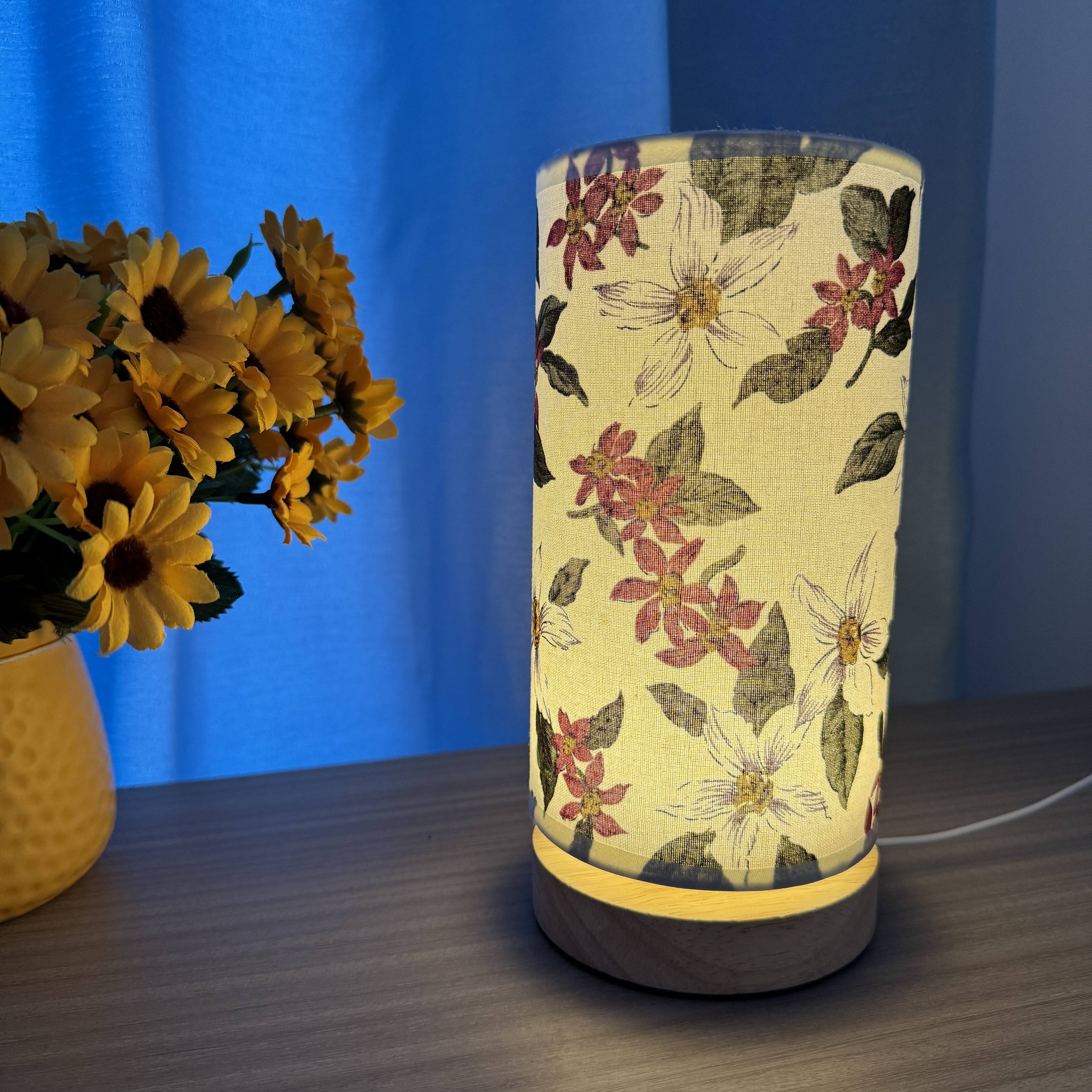 HoutLicht - Lámpara de mesa creativa de madera con LED