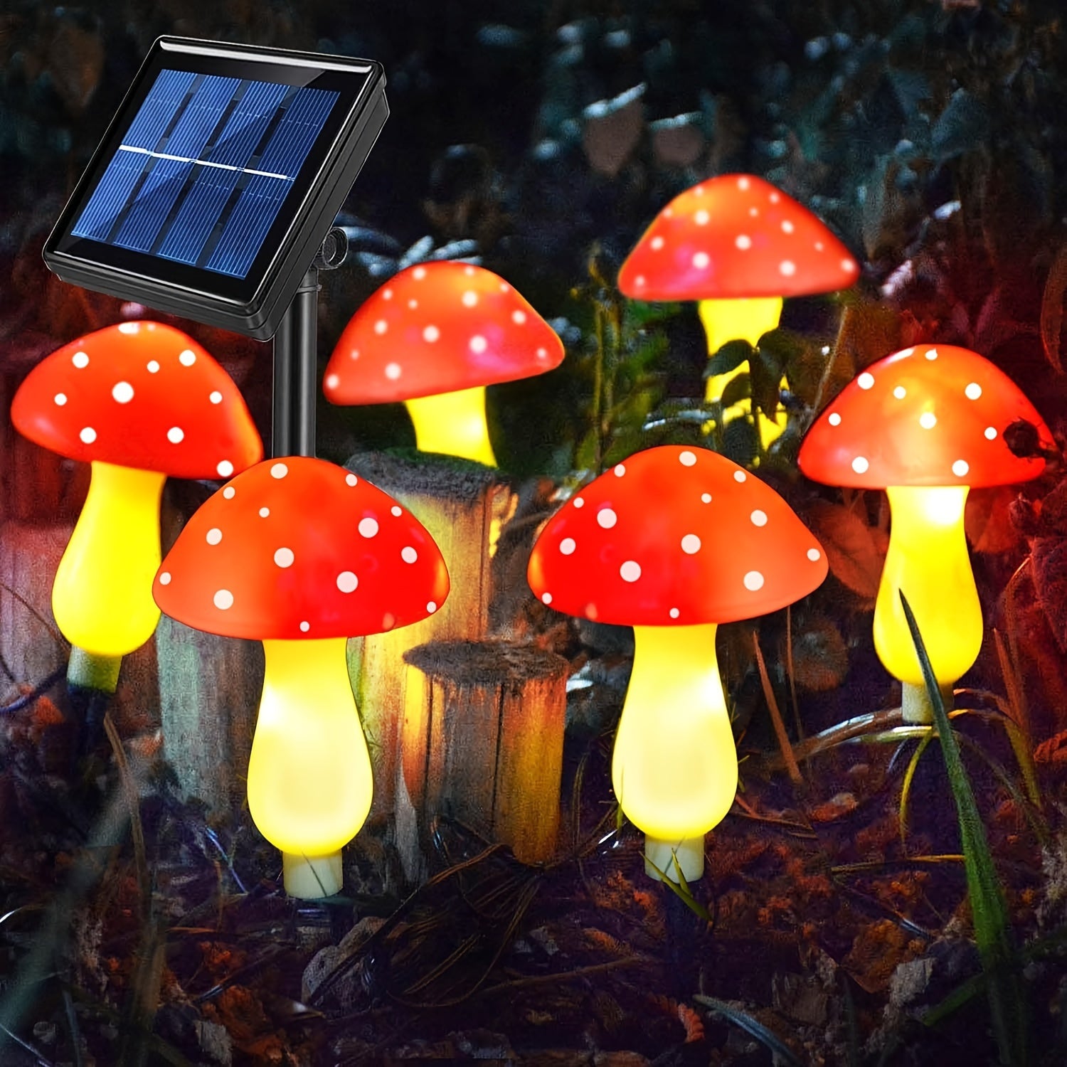 SolarGlow - Solar Mushroom Garden Lamps with 8 Modes, Energy-Saving Decorative Outdoor Lighting
