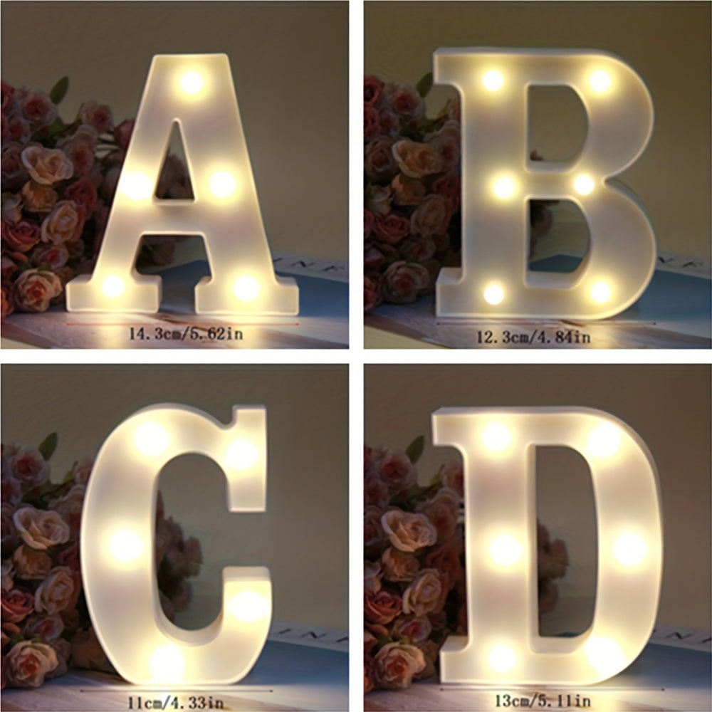 AlphaGlow - Lámpara de letra decorativa LED con alimentación por batería