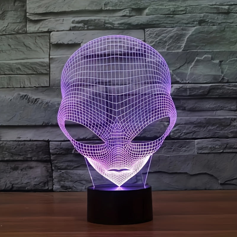 CosmicGlow - 3D Bedlamp met Zwarte Basis en 7 Kleuren LED Verlichting