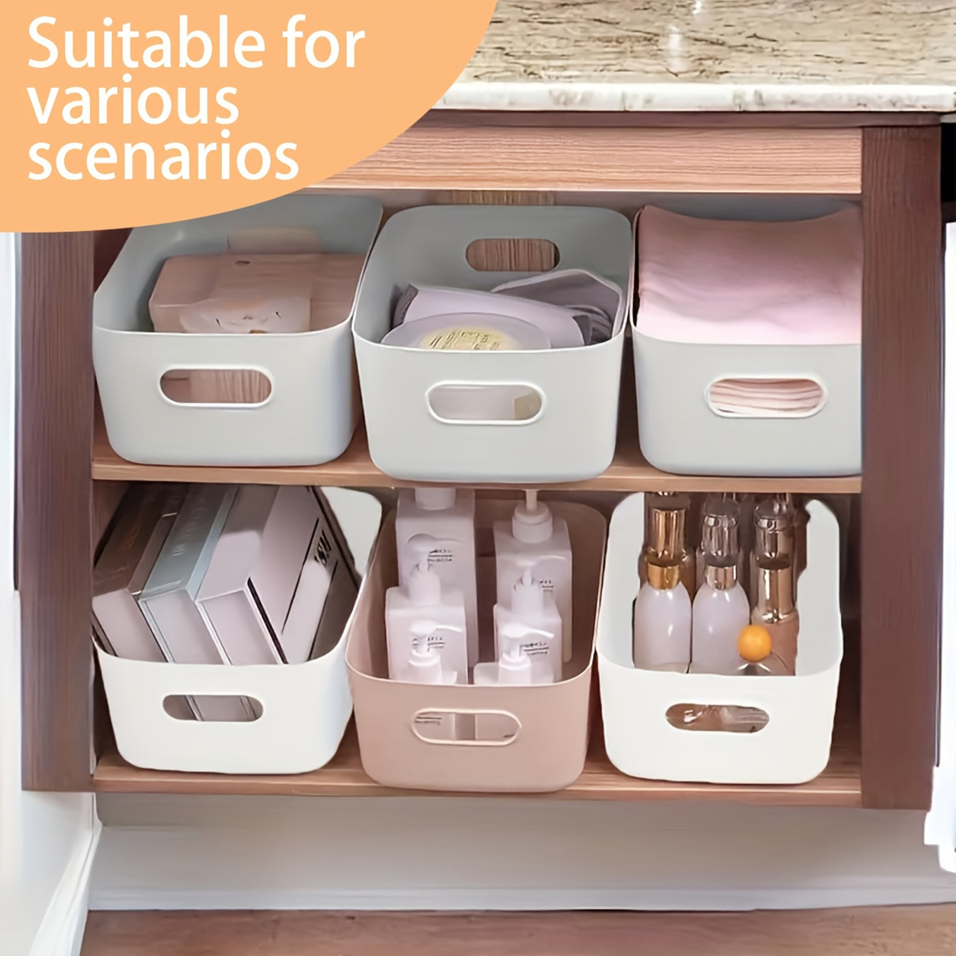 Set di 10 Scatole Portaoggetti - Organizer in Plastica Leggera