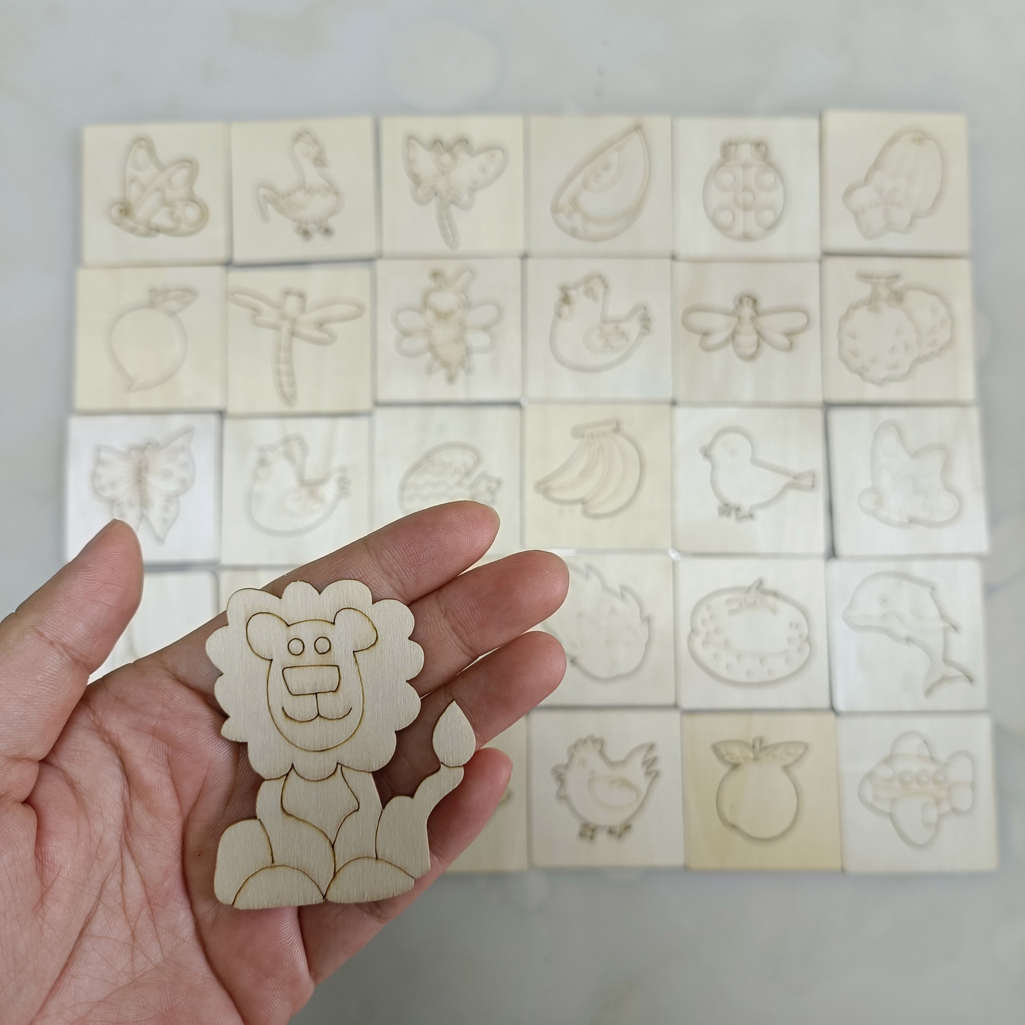 Set de Juguetes de Dibujo Montessori de 20 Piezas - Plantillas de Pintura de Madera DIY Juguete Educativo para Aprender