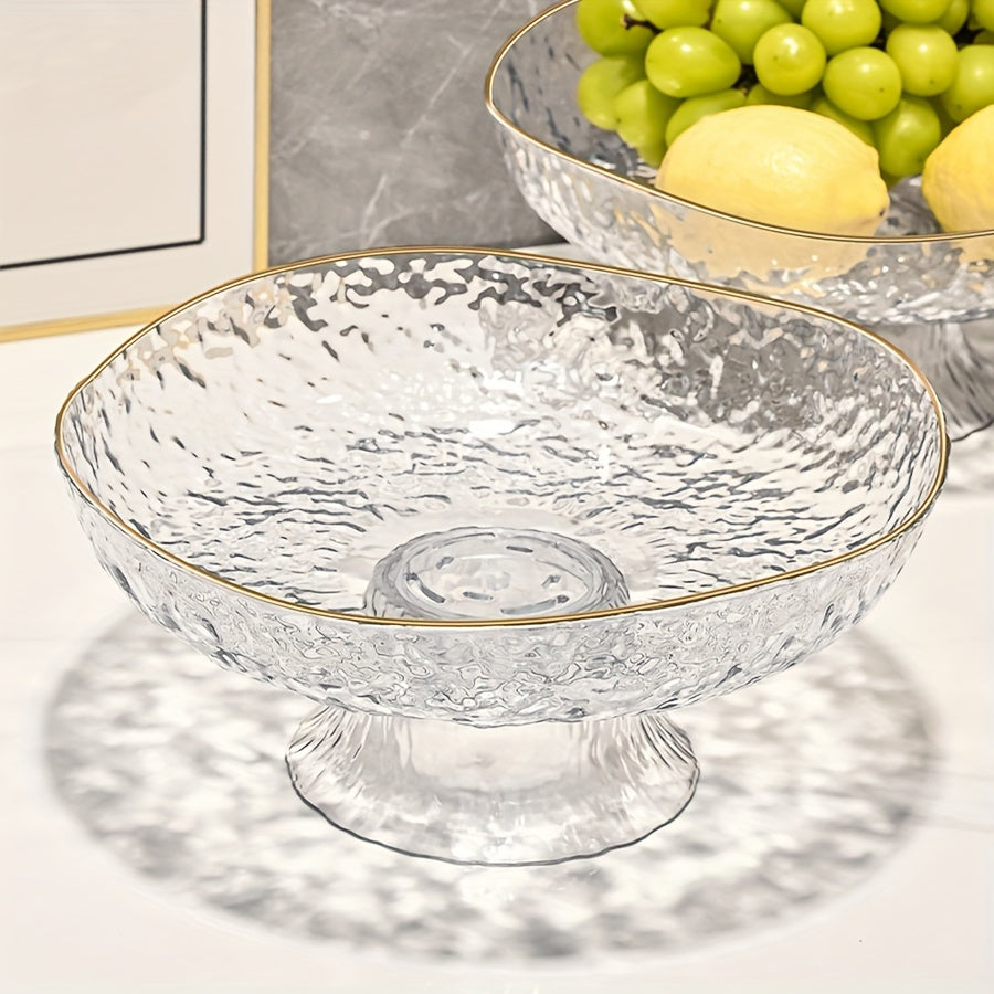 ClearServe-Fruitkom - Transparante PET Kom met Afvoer voor Snacks