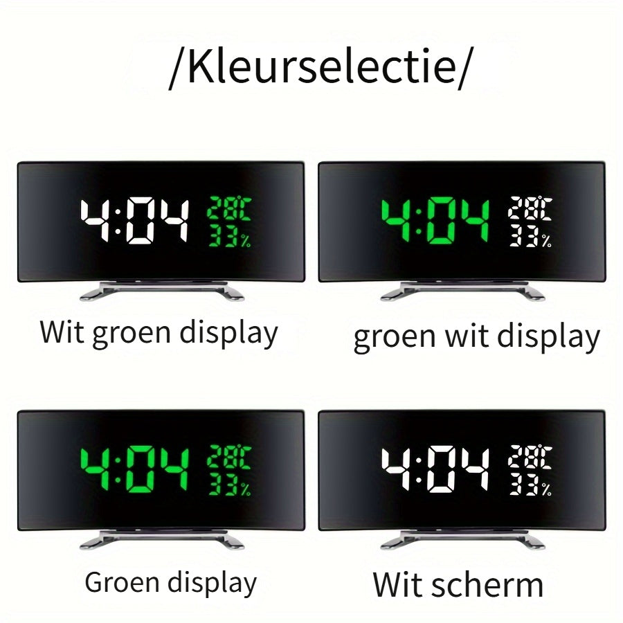 SmartClock - Multifunctionele LED Wekker met Temperatuurweergave en USB-Voeding