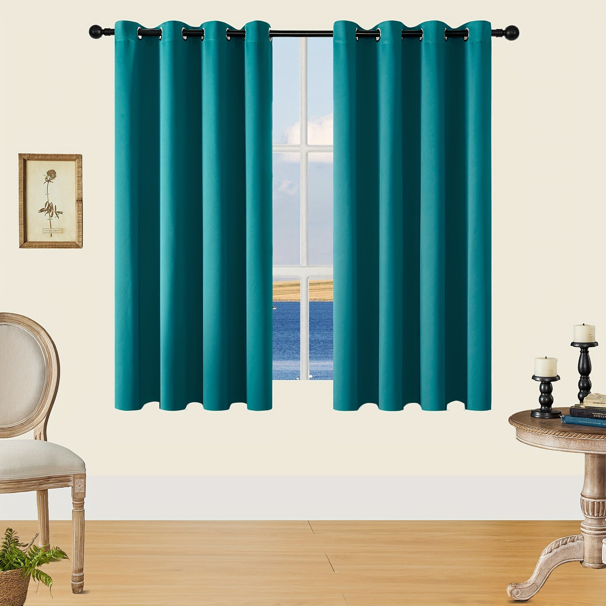 Tende Oscuranti - 2 Pezzi Tende Moderne in Poliestere con Isolamento Termico e Anelli