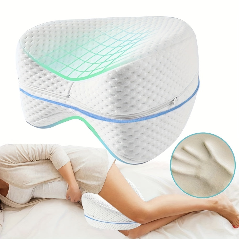 Cuscino per Ginocchia in Memory Foam - Relax per Anche, Ginocchia e Schiena - Fodera Rimovibile e Lavabile