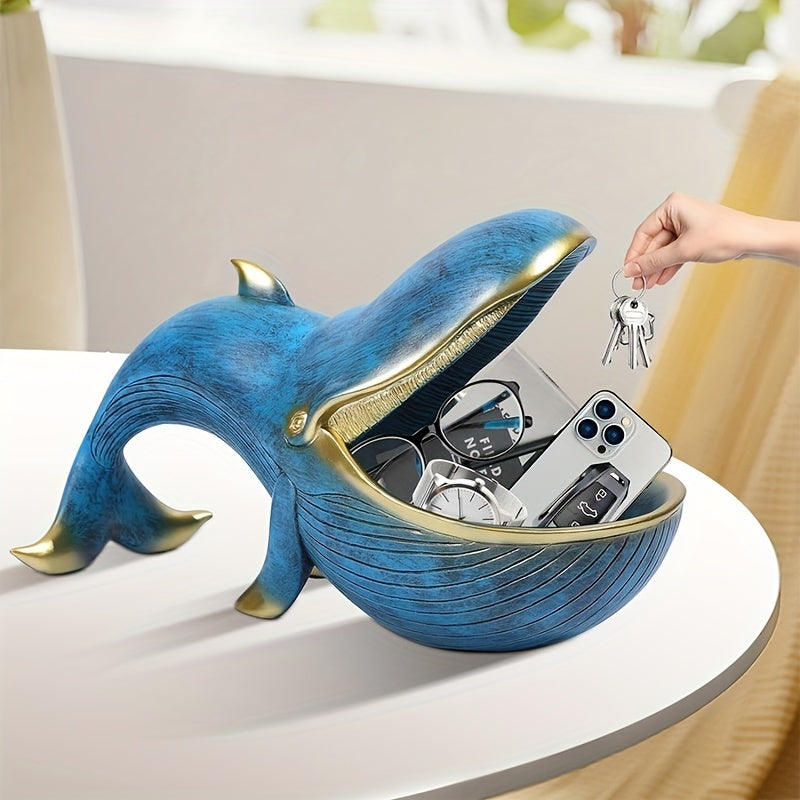 WhaleBox - Walvisvormige Hars Snoepbakje voor Sleutels & Decoratie