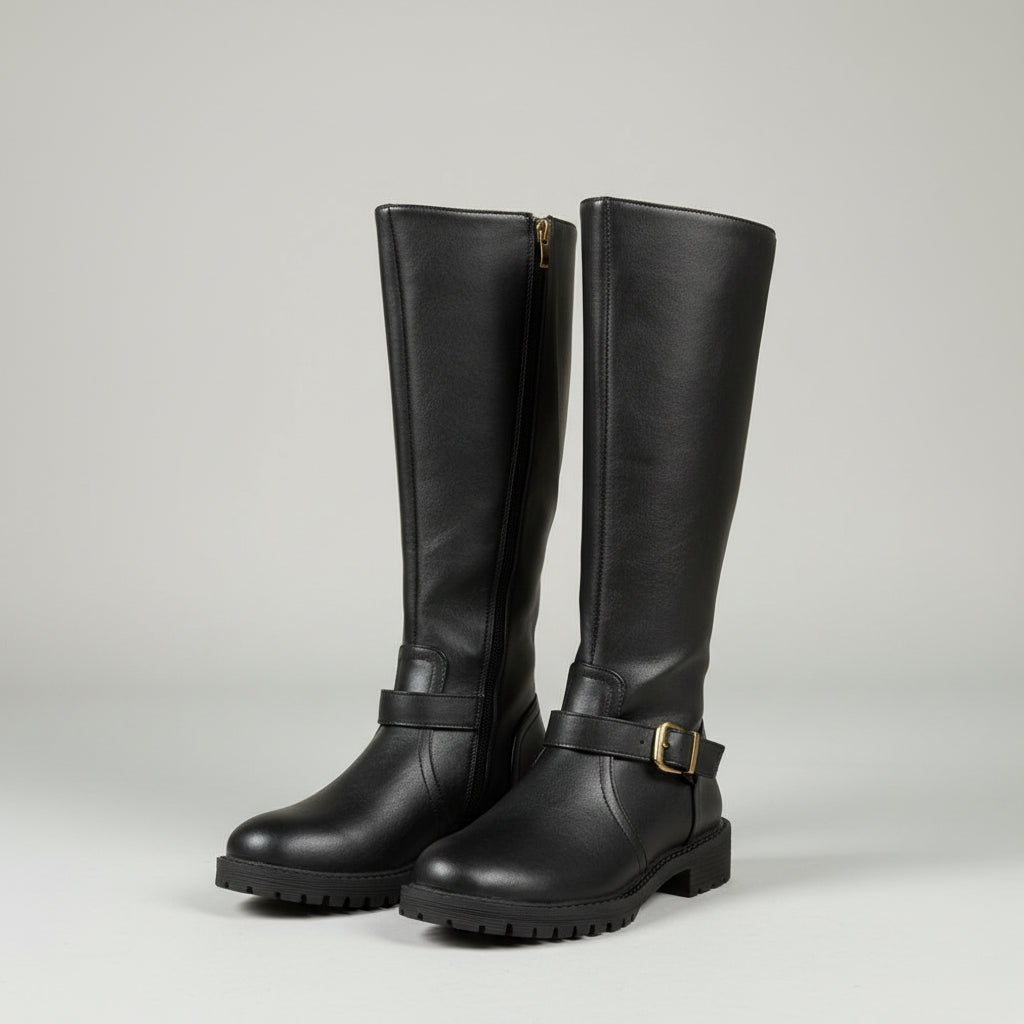 Dameslaarzen Kniehoog Elegant Lage Hak Dagelijks Comfort