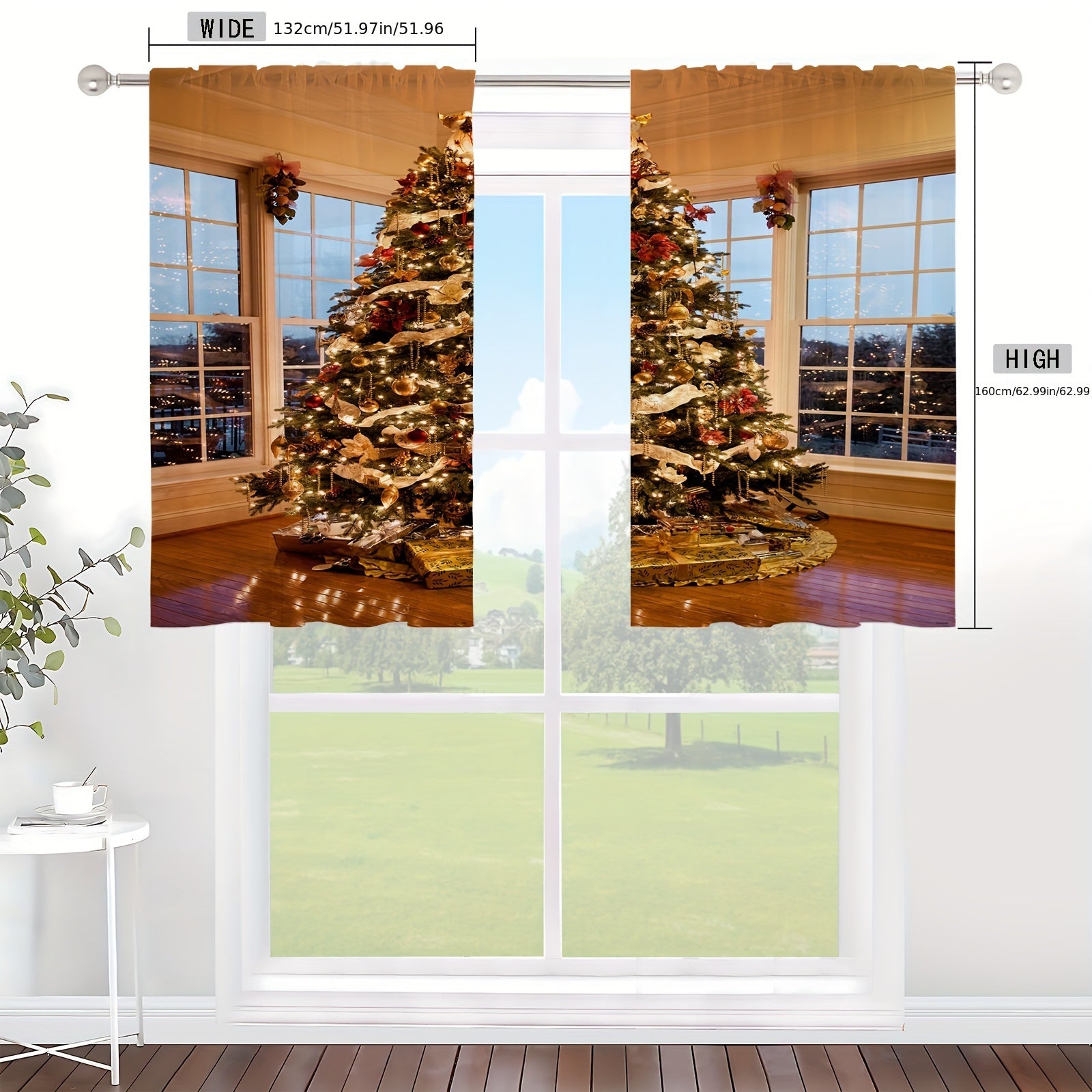 Tende Pupazzo di Neve - 2 Pezzi Trasparenti con Tasca per Asta