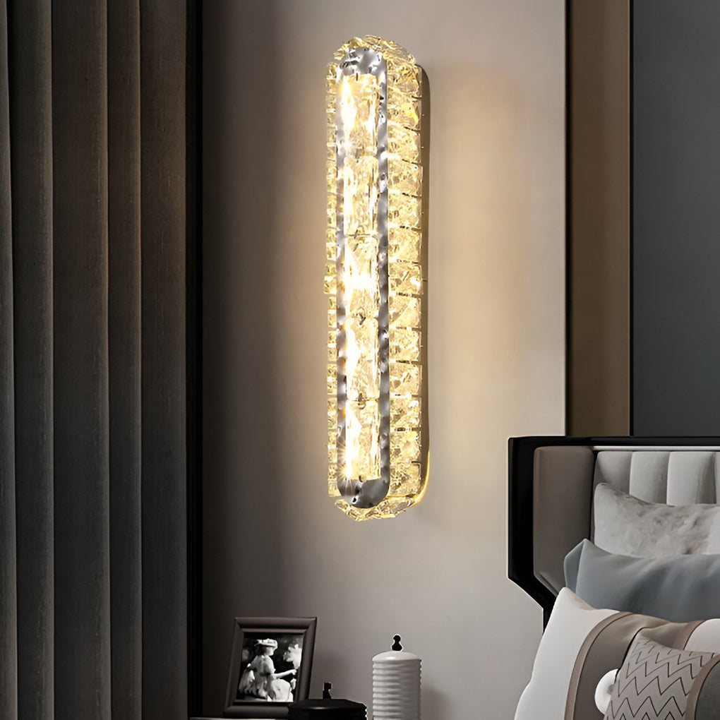 CrystalLux - Lámpara de pared doble de cristal LED con función regulable
