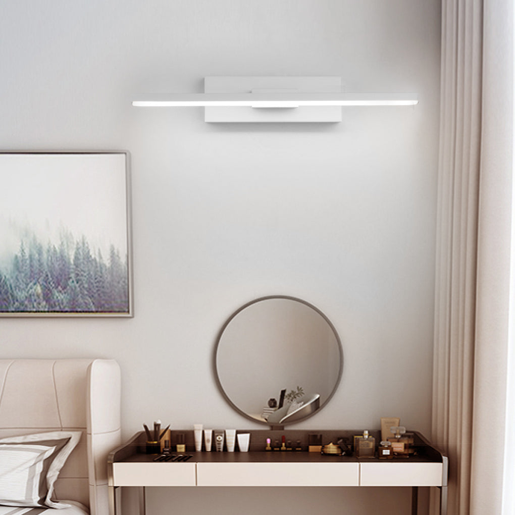 Lámpara de pared moderna con tira LED giratoria, aplique de pared iluminación