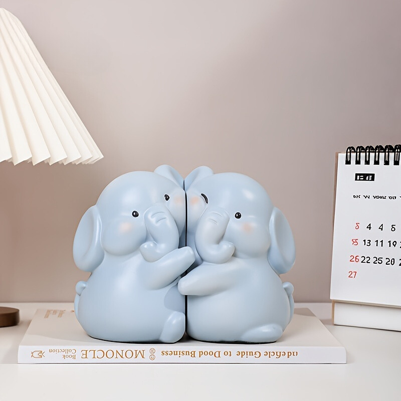 AnimalDecor - Set van Schattige Dieren Boekensteunen - Eend, Olifant, Panda