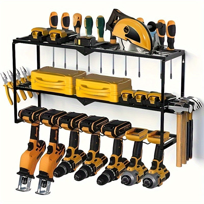 ToolShelf - Estantería de garaje metálica montada en la pared - Repisa flotante para herramientas