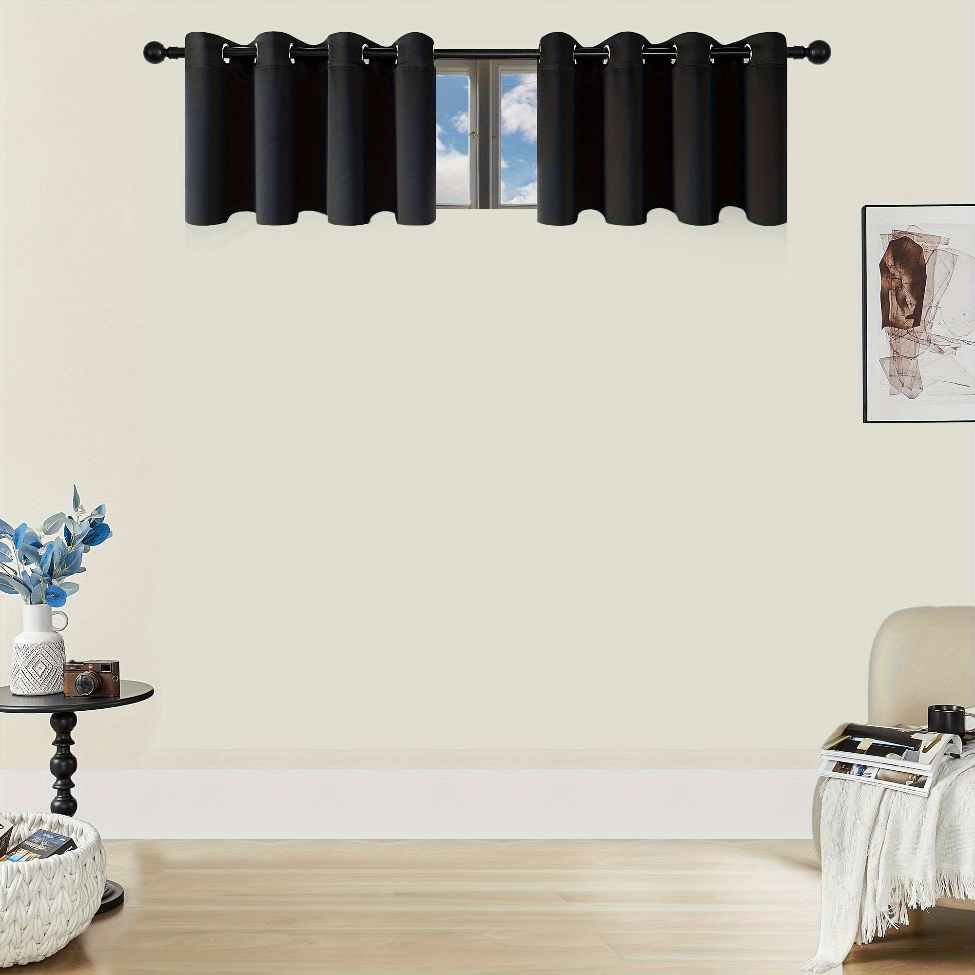 Tende Oscuranti - 2 Pezzi Tende Moderne in Poliestere con Isolamento Termico e Anelli