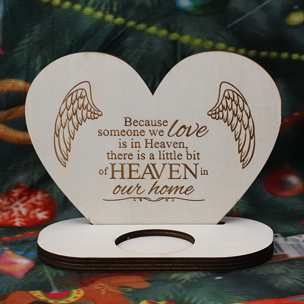 Houten Hart Kaarshouder - Kerstdecoratie & Familieherinnering