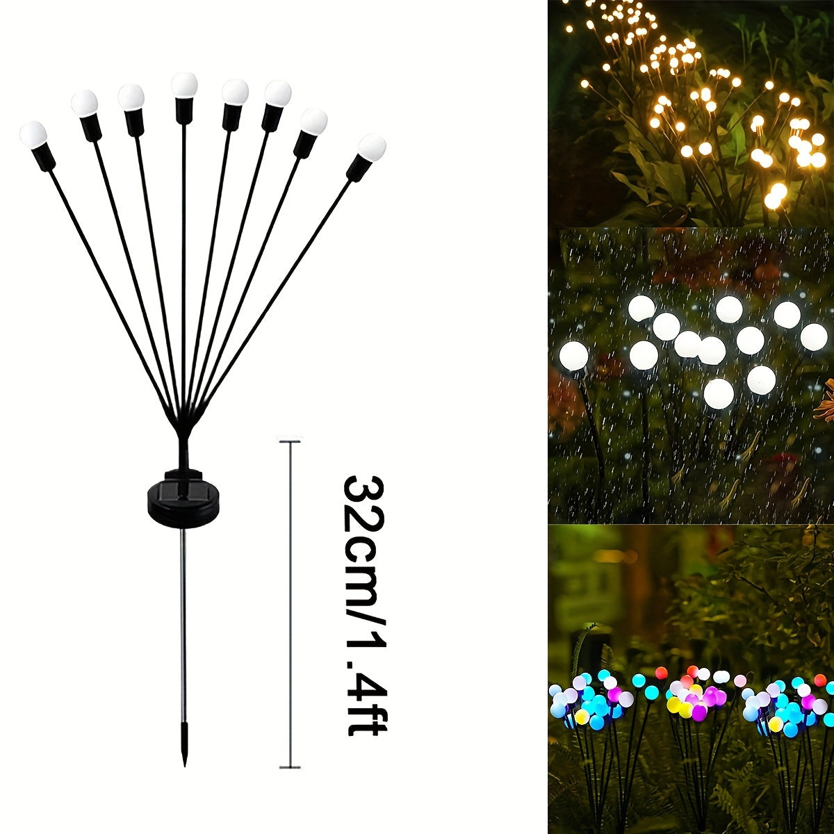 SolarFirefly - LED Garden Decoration Firefly Lights, Waterproof Outdoor Lighting