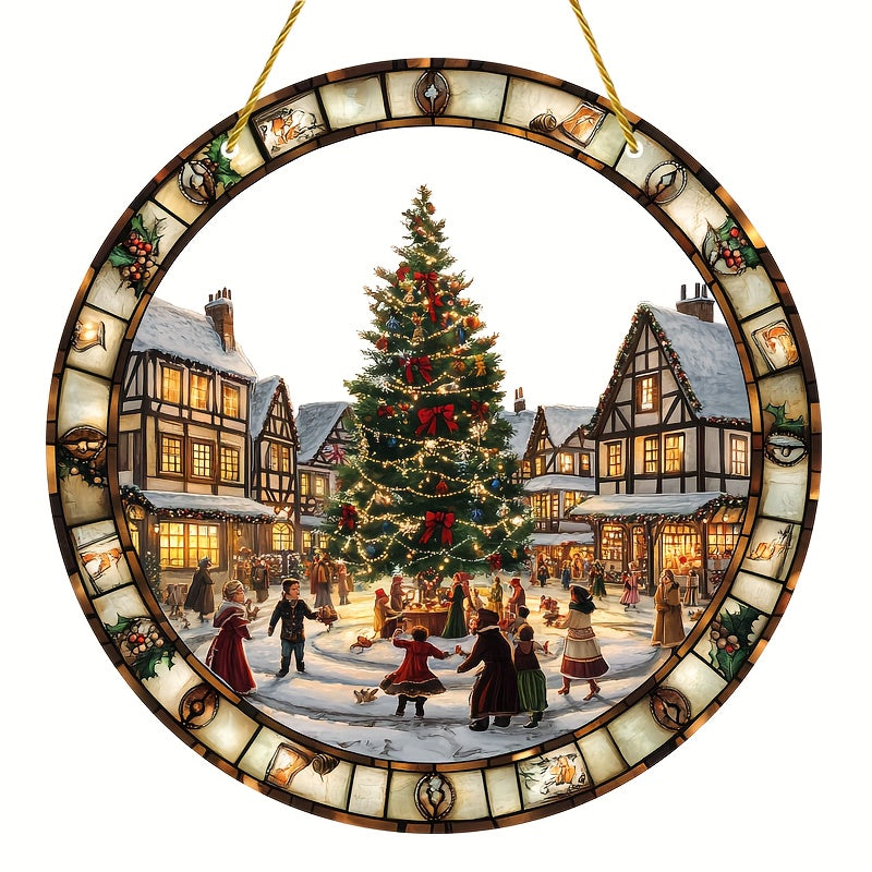 XmasZonvanger - 20cm Acryl Kerst Wanddecoratie voor Thuis & Kantoor