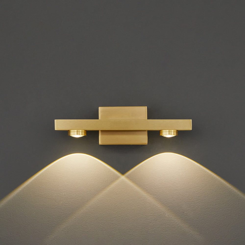 Freja - Lámpara de pared LED moderna, negro/dorado, baño, metal