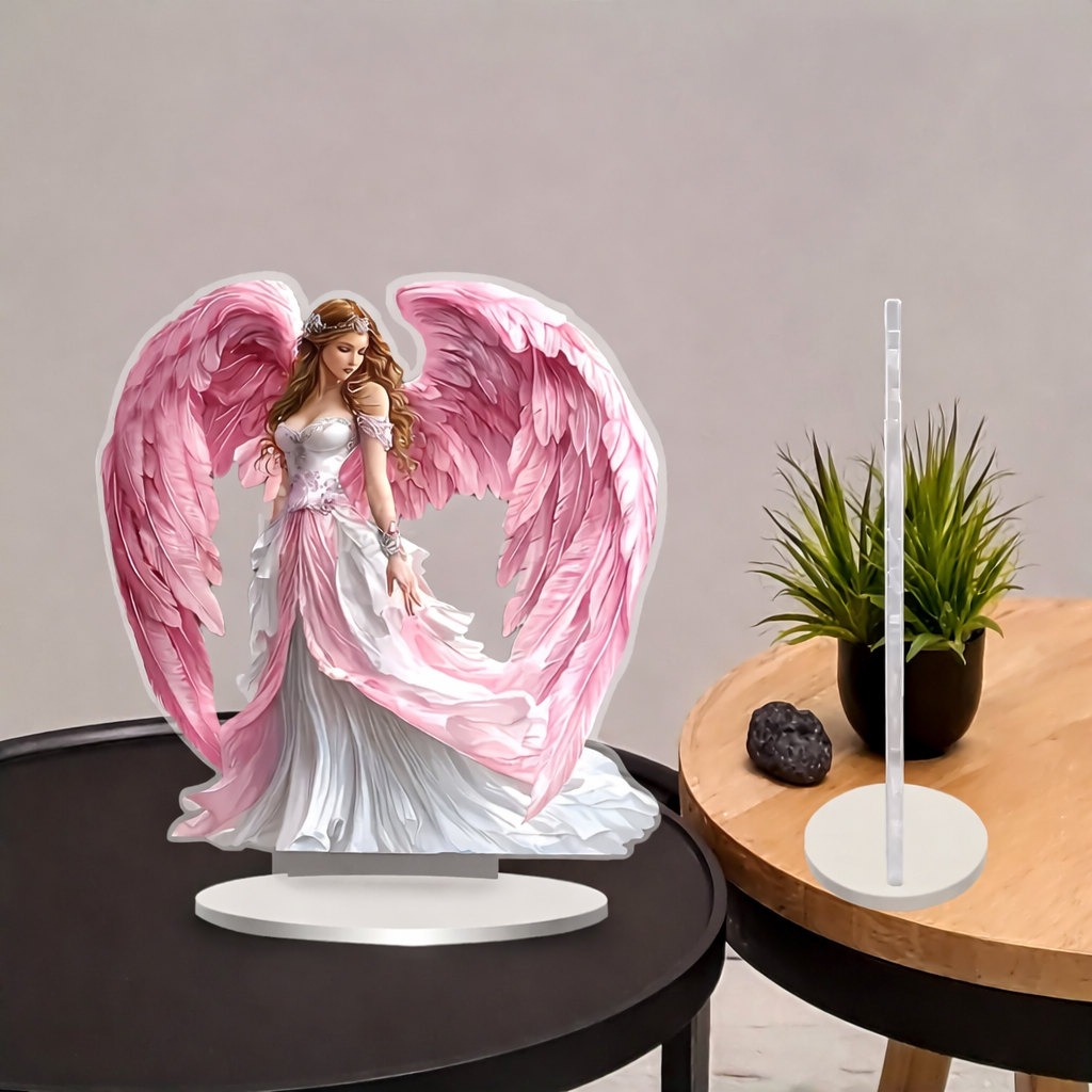 Decoração de Mesa Anjo de Acrílico Asas Arte de Interior
