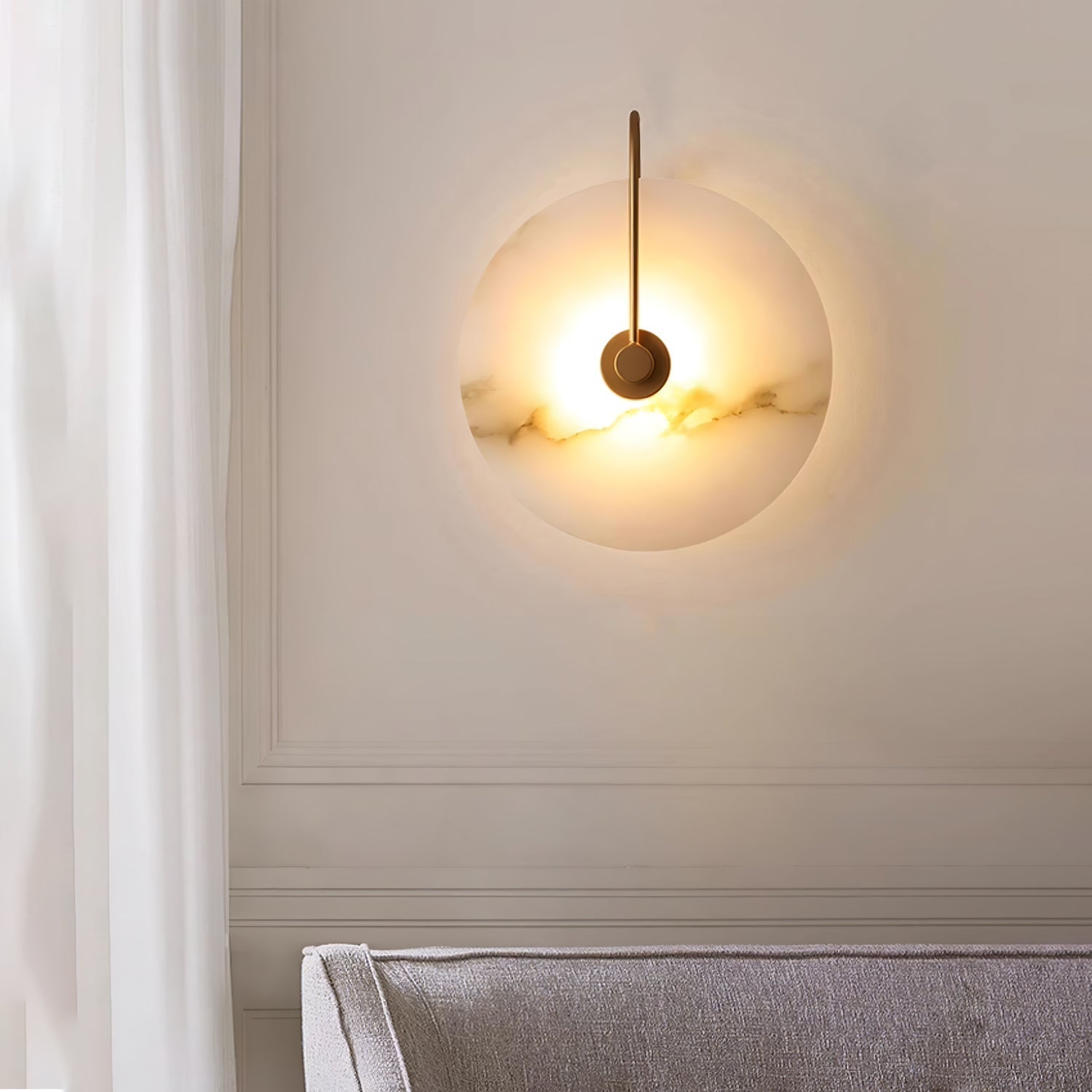 LuxeGlow - Lámpara de pared LED moderna de alabastro para una elegancia atemporal